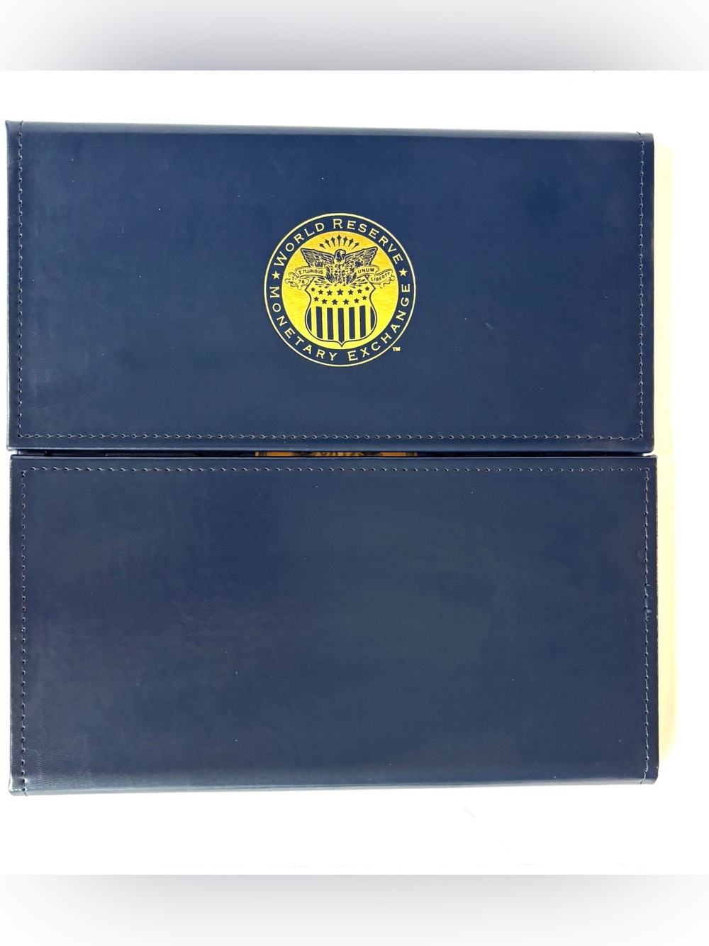 World Reserve Monetary Exchange Presidential Dollars Coin Album Navy Blue Folder